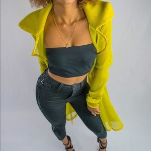 Woman’s Yellow Trench with belt